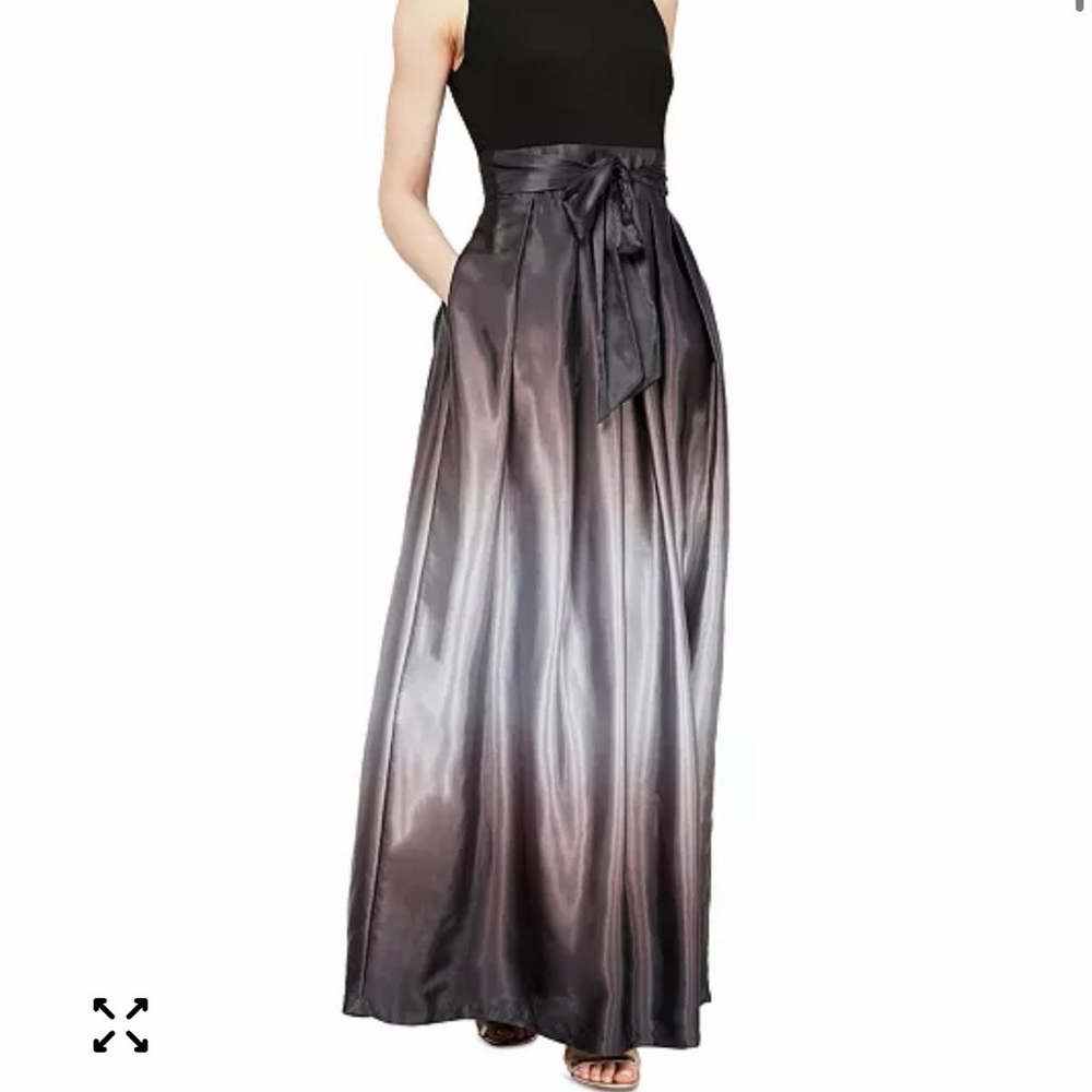 SL Fashions Shimmering Black Maxi Skirt